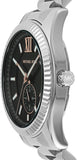 Michael Kors Lexington Quartz Black Dial Silver Steel Strap Watch For Women - MK8946