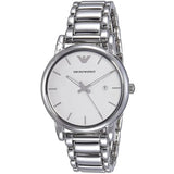 Emporio Armani Classic Luigi Quartz Silver Dial Silver Steel Strap Watch For Men - AR1854