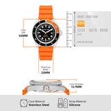 Michael Kors Maritime Three-Hand Analog Black Dial Orange Silicone Strap Watch for Men - MK9157