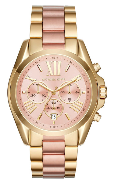 Michael Kors Bradshaw Gold Dial Two Tone Steel Strap Watch  display picture 3