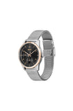 Hugo Boss Sophio Black Dial Silver Mesh Bracelet Watch for Men -1513961