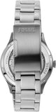 Fossil Forrester Automatic Skeleton Black Dial Silver Steel Strap Watch for Men - ME3180