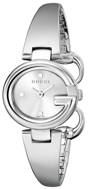 Gucci Guccissima Quartz Silver Dial Silver Steel Strap Watch For Women - YA134502