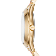 Michael Kors Mini Slim Runway Rose Gold Dial Two Tone Steel Strap Watch for Women - MK3650