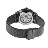 Fossil Neutra Automatic Skeleton Black Dial Grey Mesh Strap Watch for Men - ME3185