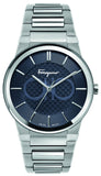 Salvatore Ferragamo Sapphire Blue Dial Silver Steel Strap Watch for Men - SFHP006-20