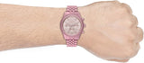 Michael Kors Lexington Chronograph Pink Dial Pink Steel Strap Watch for Women - MK8792