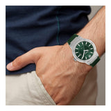 Salvatore Ferragamo F-80 Green Dial Green Rubber Strap Watch for Men - SFHY02722