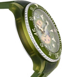 Gucci Dive Automatic Green Dial Green Rubber Strap Unisex Watch - YA136345