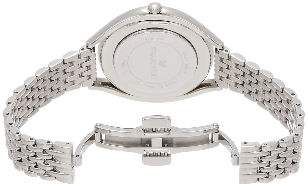 Swarovski Crystalline Aura Silver Dial Silver Steel Strap Watch