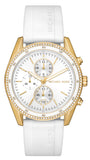 Michael Kors Hadyn Chronograph White Dial White Rubber Strap Watch for Women - MK7484