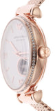 Emporio Armani Meccanico Automatic White Dial Rose Gold Mesh Strap Watch For Women - AR60063