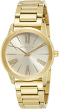 Michael Kors Hartman Quartz Gold Dial Gold Steel Strap Watch For Women - MK3490