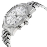 Michael Kors Lexington Silver Dial Silver Steel Strap Watch for Men - MK8405