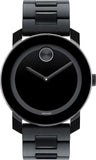 Movado Bold Black Dial Black Steel Strap Watch For Men - 3600047