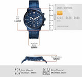 Fossil Neutra Chronograph Blue Dial Blue Steel Strap Watch for Men - FS5826