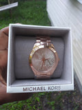 Michael Kors Slim Runway Rose Gold Dial Rose Gold Steel Strap Watch for Women - MK3591