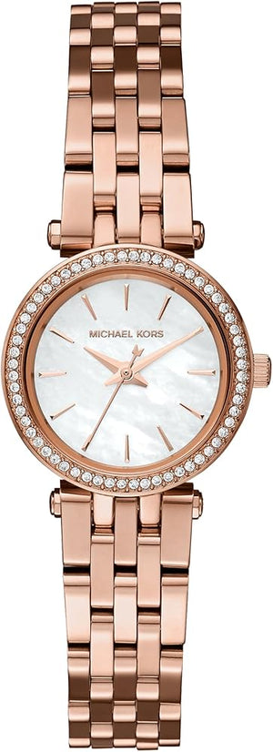 Michael Kors Darci Analog Mother of Pearl Dial Rose Gold Steel Strap Watch For Women - MK3832