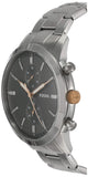 Fossil Townsman Chronograph Grey Dial Silver Steel Strap Watch for Men - FS5407