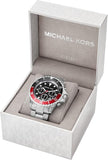 Michael Kors Everest Chronograph Black Dial Silver Steel Strap Watch For Men - MK8977