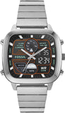 Fossil Retro Analog-Digital Black Dial Silver Steel Strap Watch for Men - FS5890