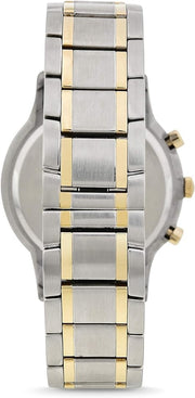 Emporio Armani Renato Chronograph Silver Dial Two Tone Steel Strap Watch For Men - AR11076