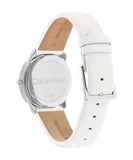 Calvin Klein City White Dial White Leather Strap Watch for Women - K2G231XH