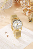 Guess Whisper Silver Dial Gold Mesh Bracelet Watch for Women - W1084L2