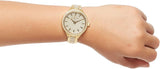 Michael Kors Slim Runway Crystals Gold Dial Gold Steel Strap Watch for Women - MK3632