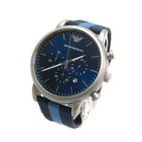 Emporio Armani Luigi Chronograph Quartz Blue Dial Blue Nylon Strap Watch For Men - AR1949