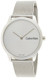 Calvin Klein Minimal Silver Dial Silver Mesh Bracelet Watch for Men - K3M211Y6