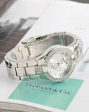 Guess Mini Prism Diamonds Silver Dial Silver Steel Strap Watch for Women - W12638L1