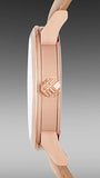 Burberry The City Diamonds Gold Dial Beige Leather Strap Watch for Women - BU9131