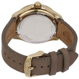 Fossil Cecile Champagne Dial Grey Leather Strap Watch for Women - AM4529