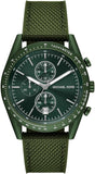 Michael Kors Accelerator Chronograph Green Dial Green Nylon Strap Watch for Men - MK9144