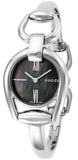 Gucci Horsebit Collection Mother of Pearl Black Dial Silver Steel Strap Watch For Women - YA139503