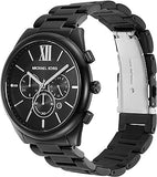 Michael Kors Langford Chronograph Black Dial Black Steel Strap Watch For Men - MK8993