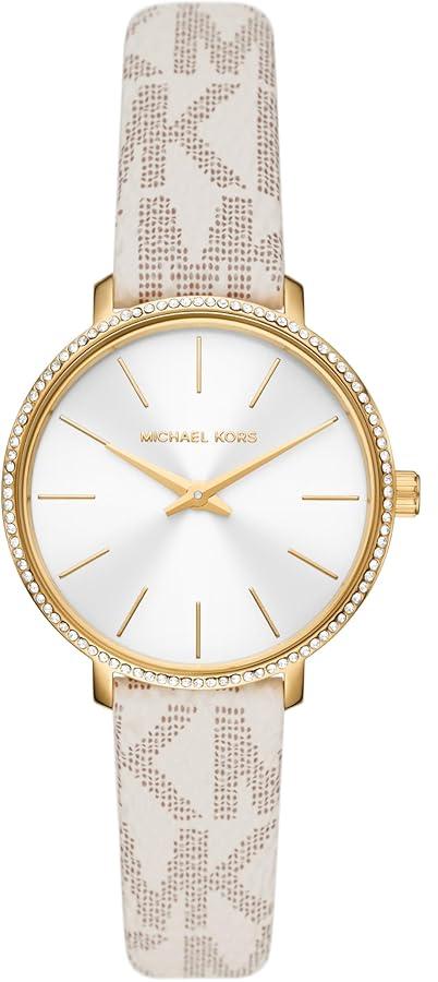 Leather Michael Kors Watch White Gold Michael Kors White Watch For