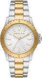 Michael Kors Everest Three Hand Silver Dial Two Tone Steel Strap Watch For Men - MK9141