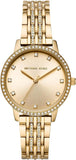 Michael Kors Melissa Quartz Gold Dial Gold Steel Strap Watch for Women - MK4368