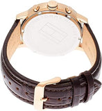 Tommy Hilfiger Alden Quartz Blue Dial Brown Leather Strap Watch for Men - 1791308