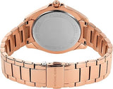 Michael Kors Kacie Three Hand Black Dial Rose Gold Steel Strap Watch for Women - MK6930