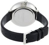 Calvin Klein Rise White Grey Dial Black Leather Strap Watch for Women - K7A231C3