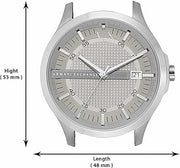 Armani Exchange Whitman Silver Dial Brown Leather Strap Watch For Men - AX2100
