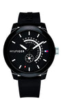 Tommy Hilfiger Denim Black Dial Brown Leather Strap Watch for Men - 1791478