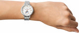 Fossil Jacqueline Multifunction Moonphase White Dial Silver Steel Strap Watch for Women - ES5164