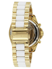 Michael Kors Bradshaw Chronograph White Dial Two Tone Steel Strap Watch For Women - MK5743