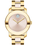 Movado Bold Beige Dial Two Tone Steel Strap Watch For Women - 3600640