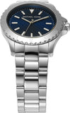 Michael Kors Everest Three-Hand Blue Dial Silver Steel Strap Watch For Men - MK9079