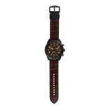 Fossil Bronson Chronograph Brown Dial Brown Leather Strap Watch for Men - FS5713